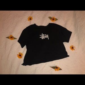 cropped size L stussy t shirt